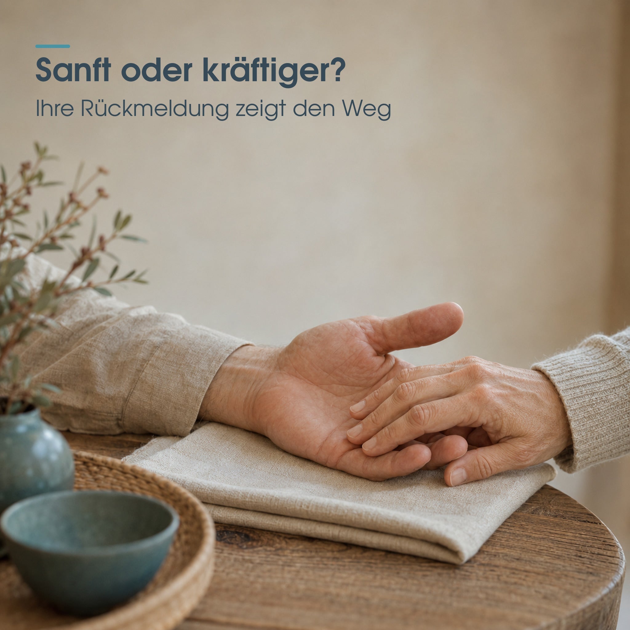 Paar stimmt Druck und Berührung durch achtsame Rückmeldung ab