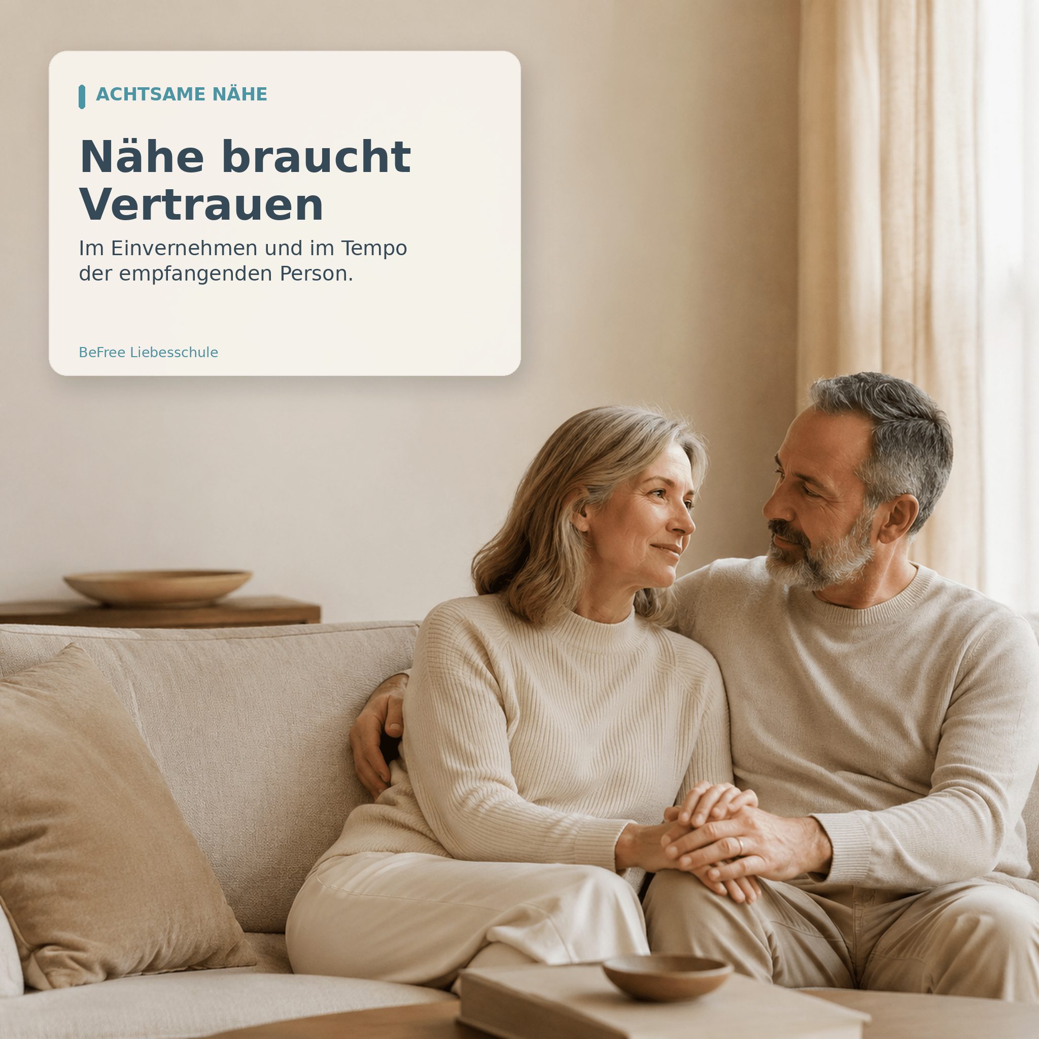 Reifes Paar im vertrauten Blick – Nähe braucht Vertrauen