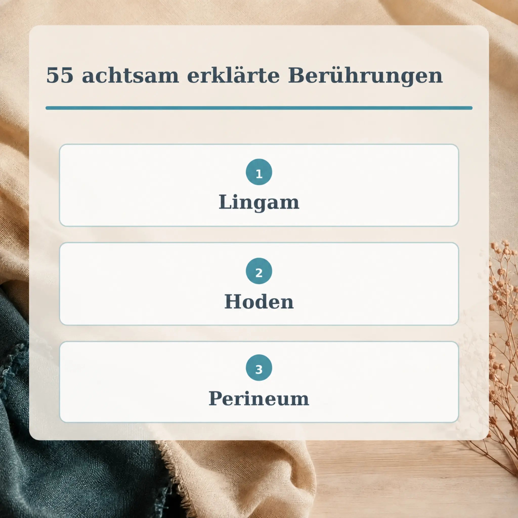Tantrischer Lehrfilm mit achtsamen Berührungen für Lingam, Hoden und Perineum