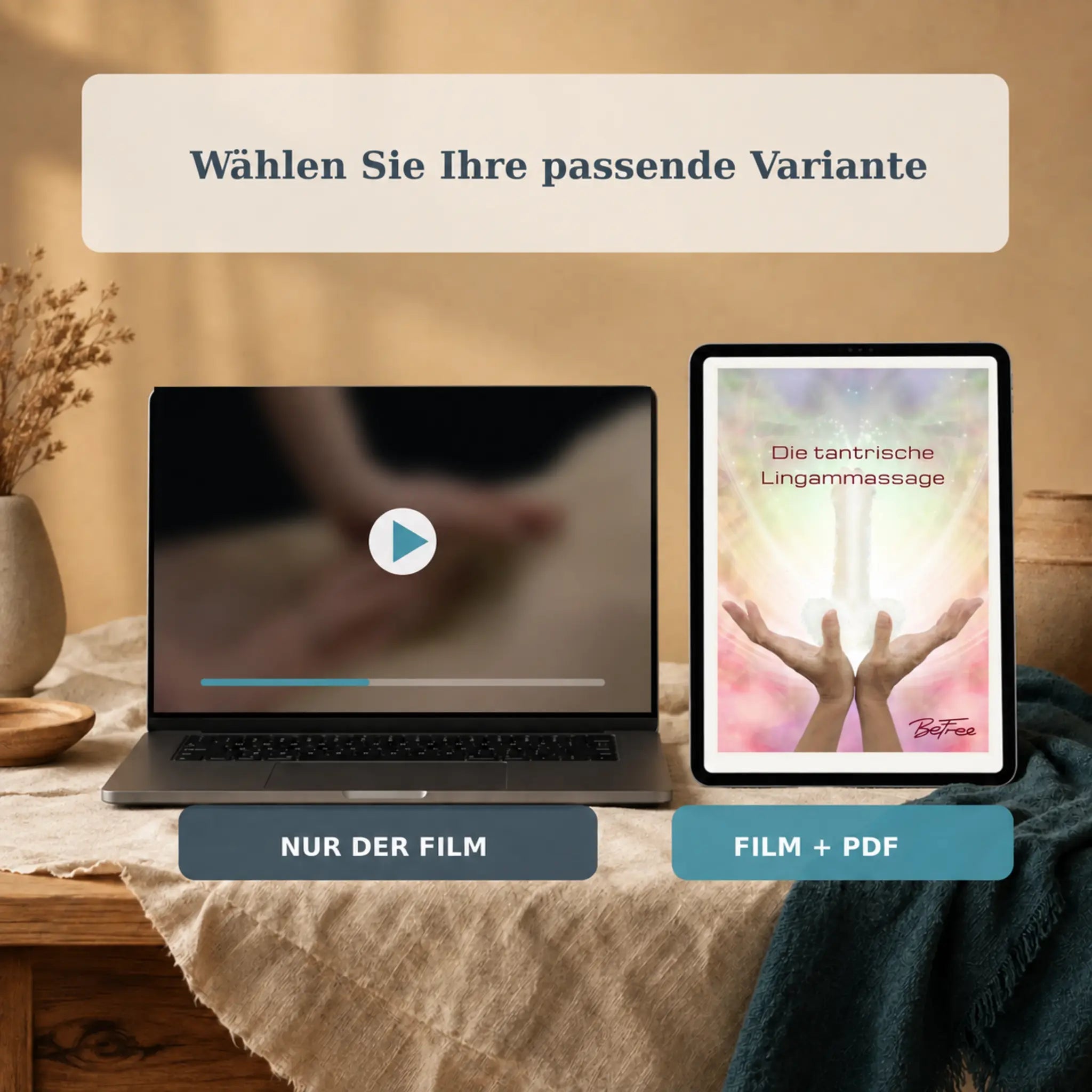 55 Lingam-Berührungen wahlweise als Film oder als Vorteilspaket mit PDF-Anleitung