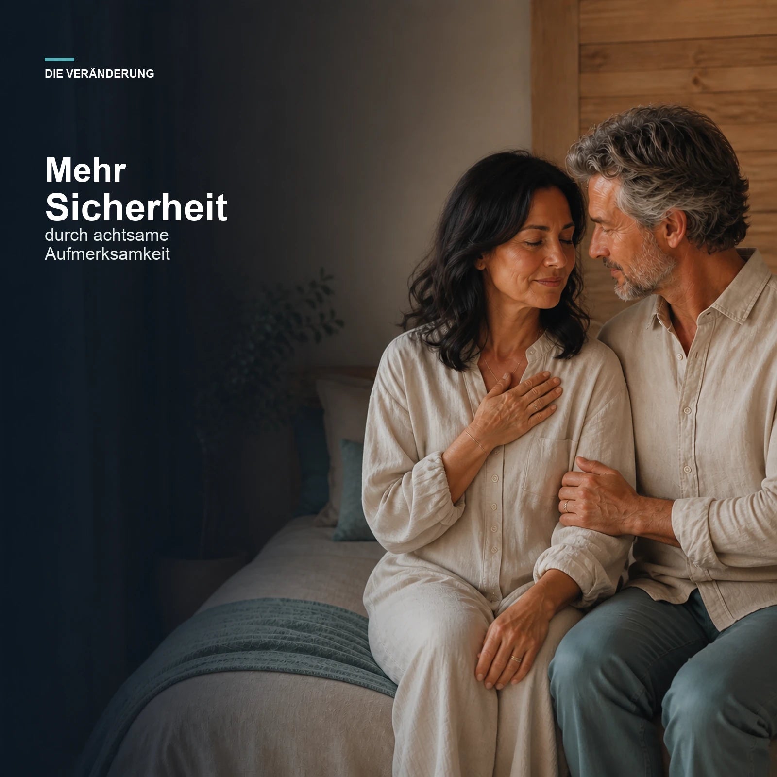 Vertrautes Paar bei einer liebevollen Berührung – mehr Sicherheit und Aufmerksamkeit