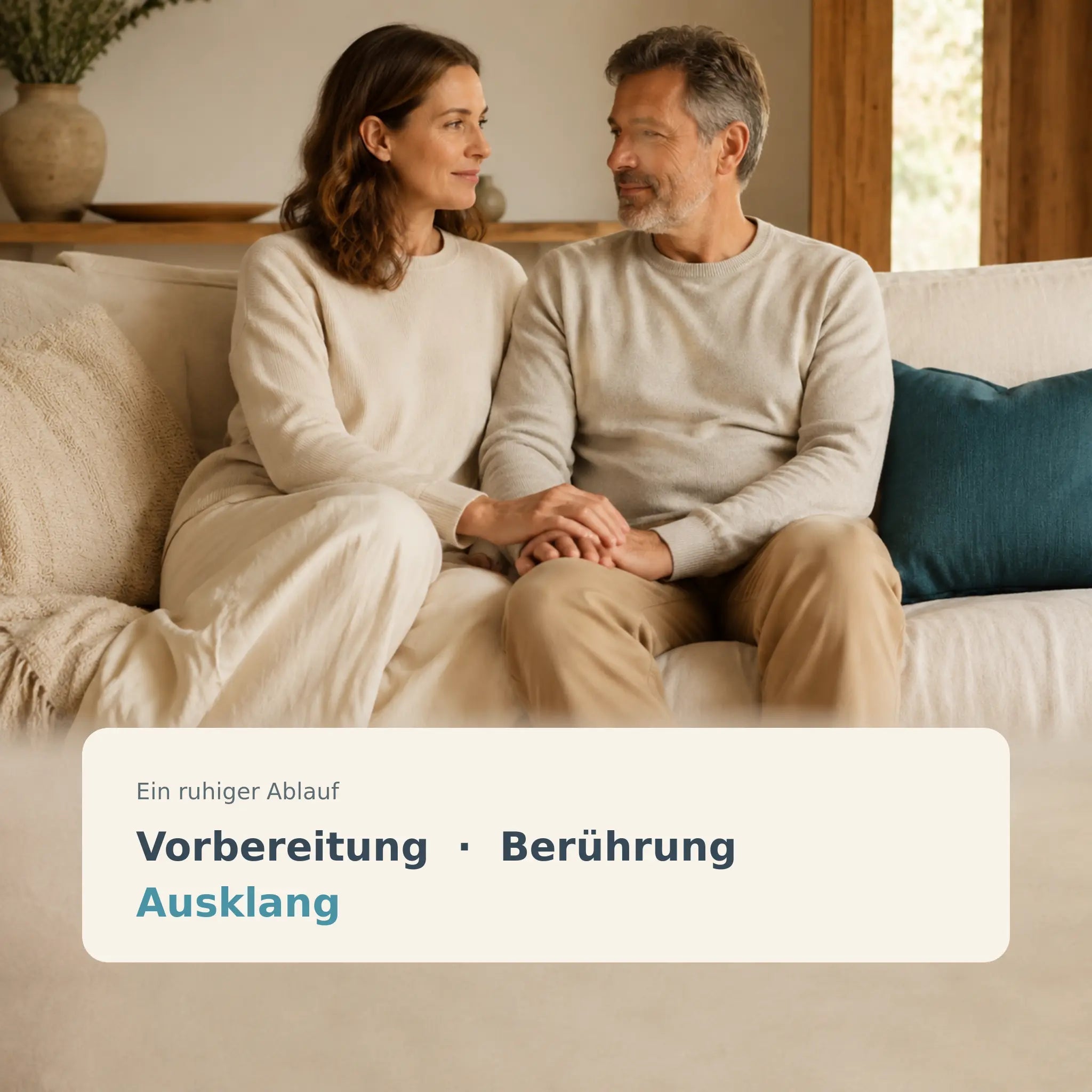 Tantrische Anusmassage-Anleitung mit den drei Schritten Vorbereitung, Berührung und Ausklang.