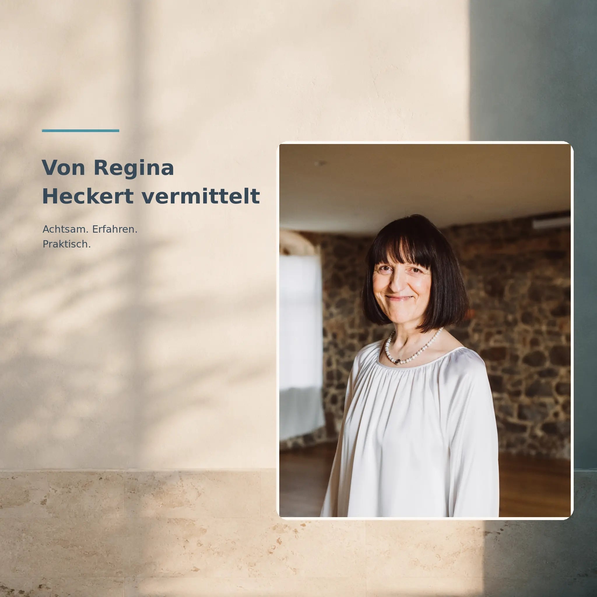 Regina Heckert mit BeFree-Vertrauensbotschaft zur achtsamen tantrischen Anusmassage.