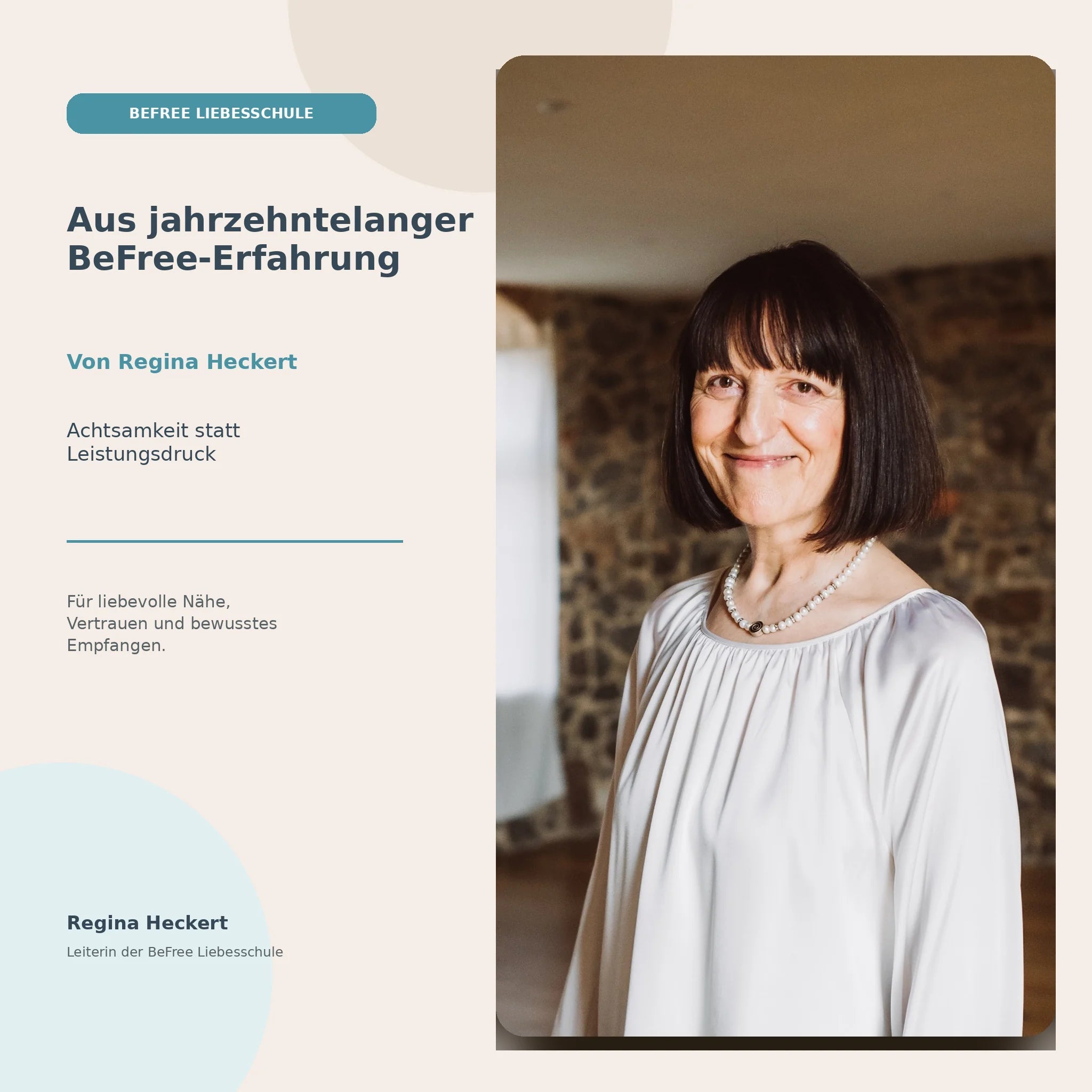 Tantrische Lingammassage aus jahrzehntelanger BeFree-Erfahrung von Regina Heckert