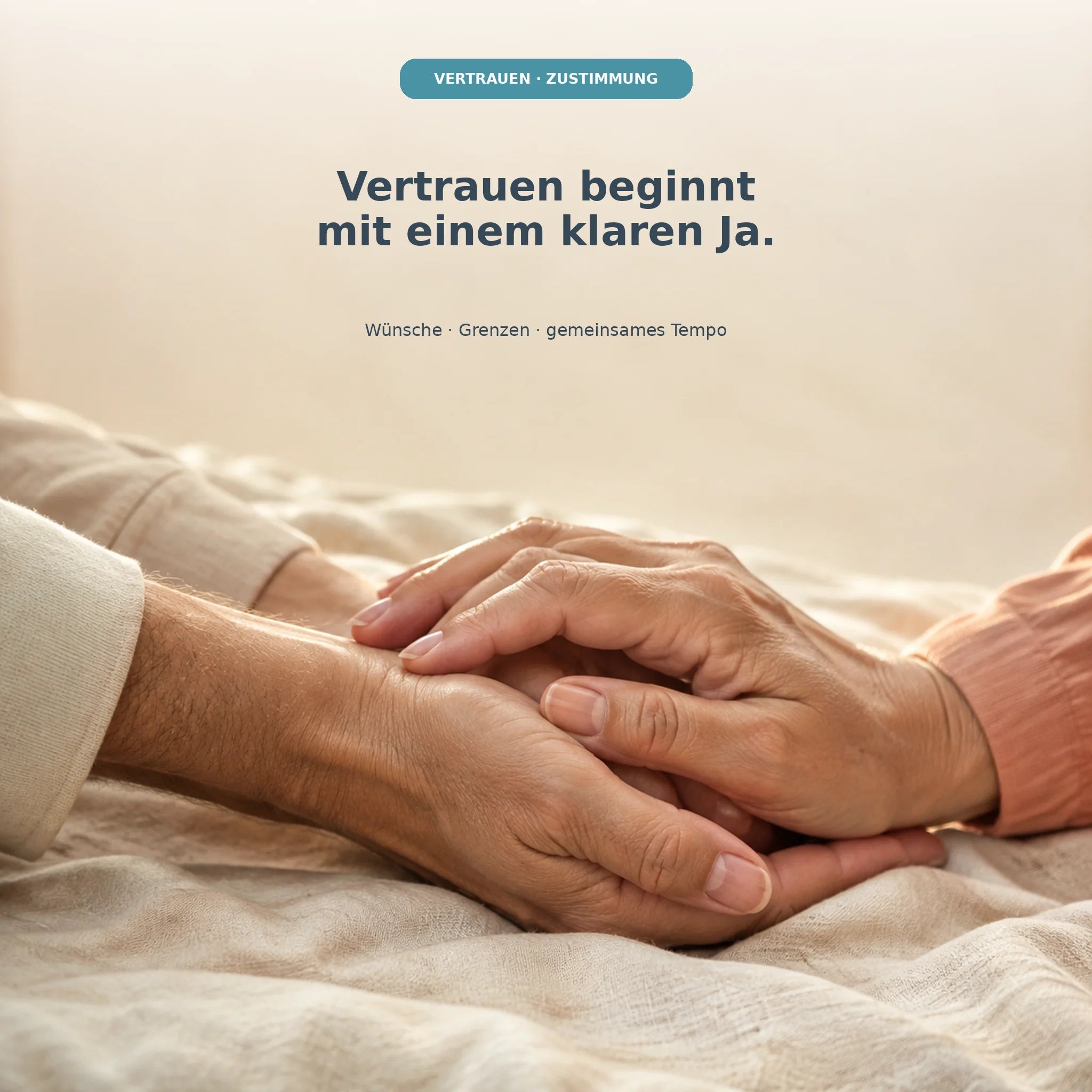 Vertrauen, Zustimmung und gemeinsame Grenzen bei einer achtsamen Lingammassage