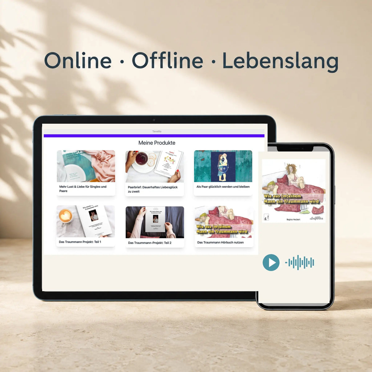 Hörbuch Traummann online und offline im BeFree-Kundenbereich nutzen