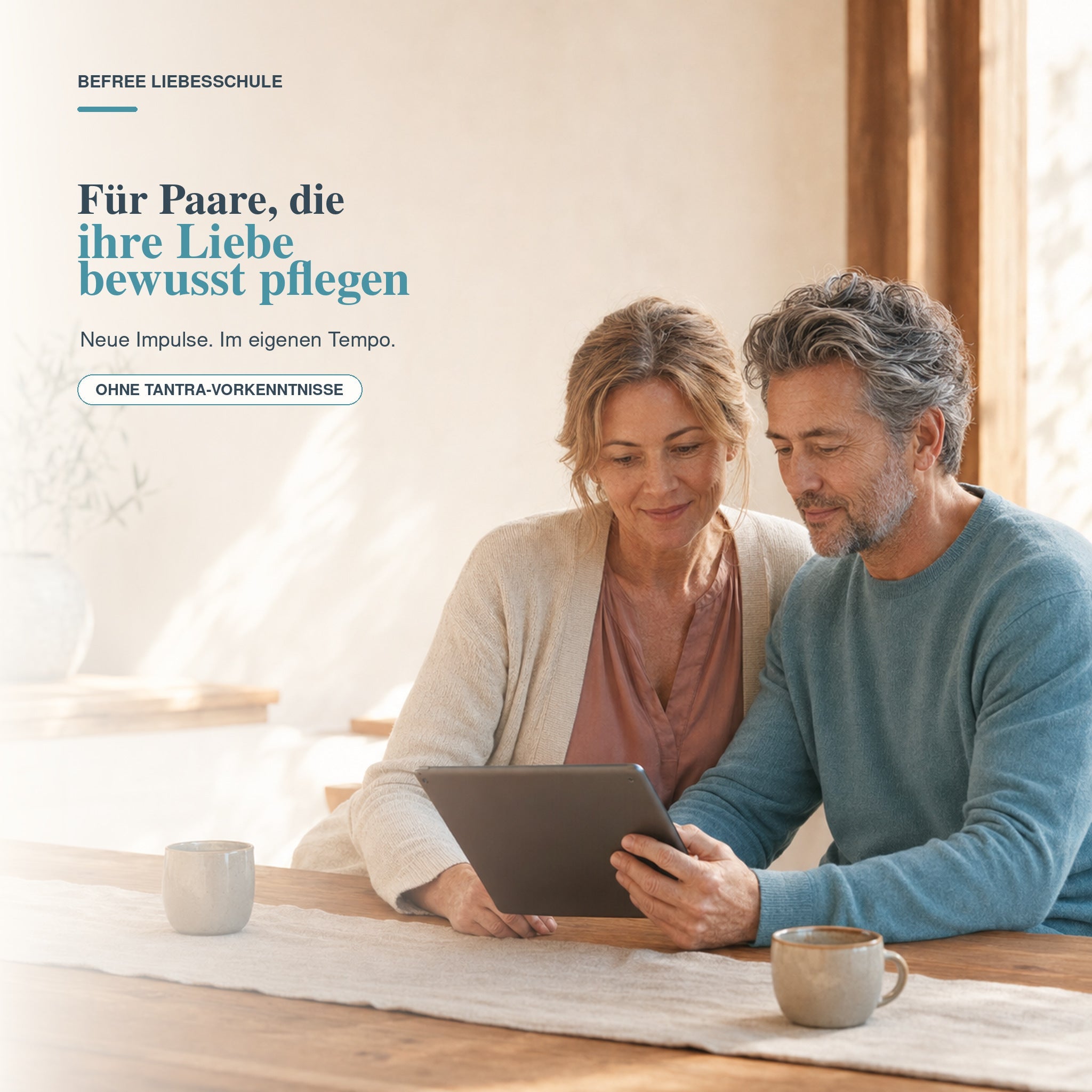 Paar nutzt den digitalen Paarbrief gemeinsam und wählt eine Beziehungsübung aus