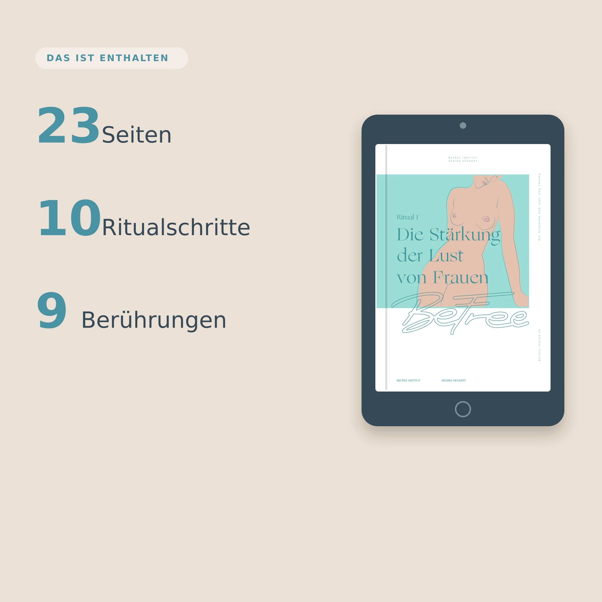 23-seitige PDF-Anleitung mit zehn Ritualschritten und neun Brustberührungen