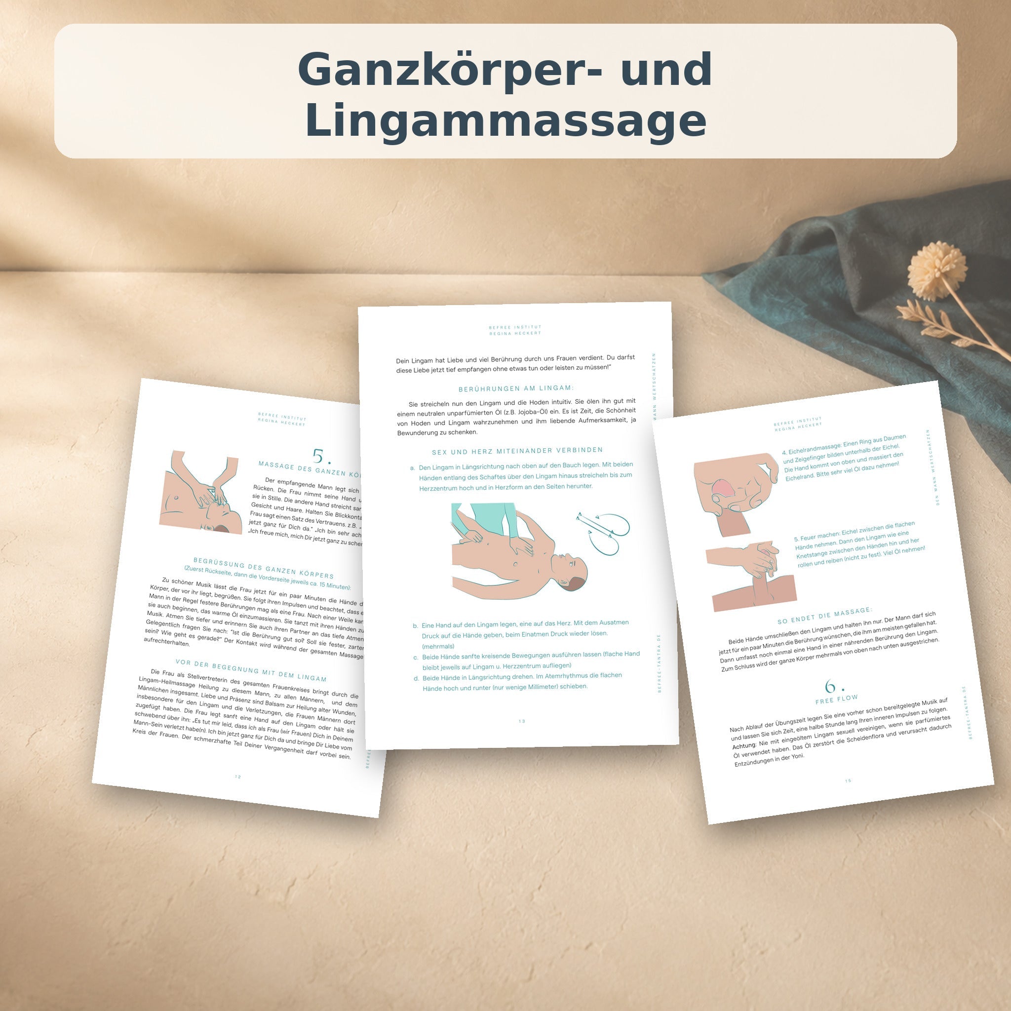 Bebilderte Anleitung für Ganzkörper- und Lingammassage