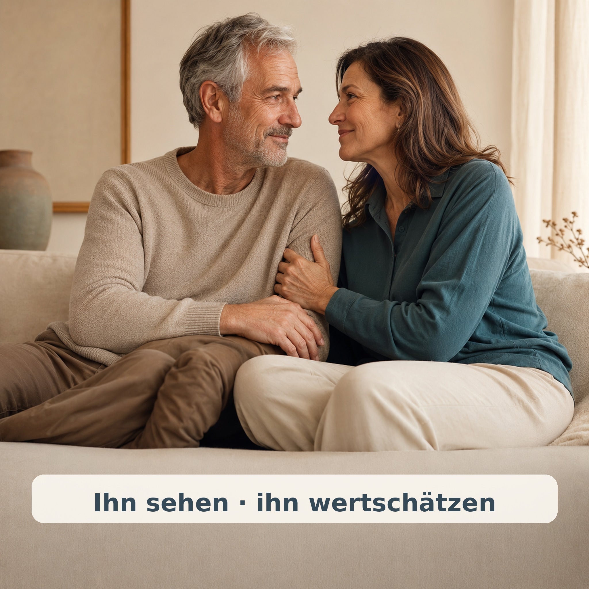 Paar begegnet sich in Ruhe und gegenseitiger Wertschätzung