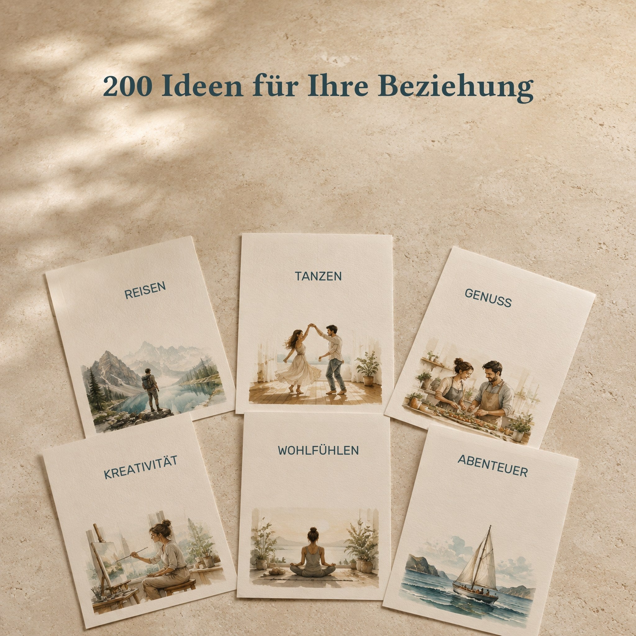 Auswahl aus 200 Ideen für gemeinsame Erlebnisse als Paar