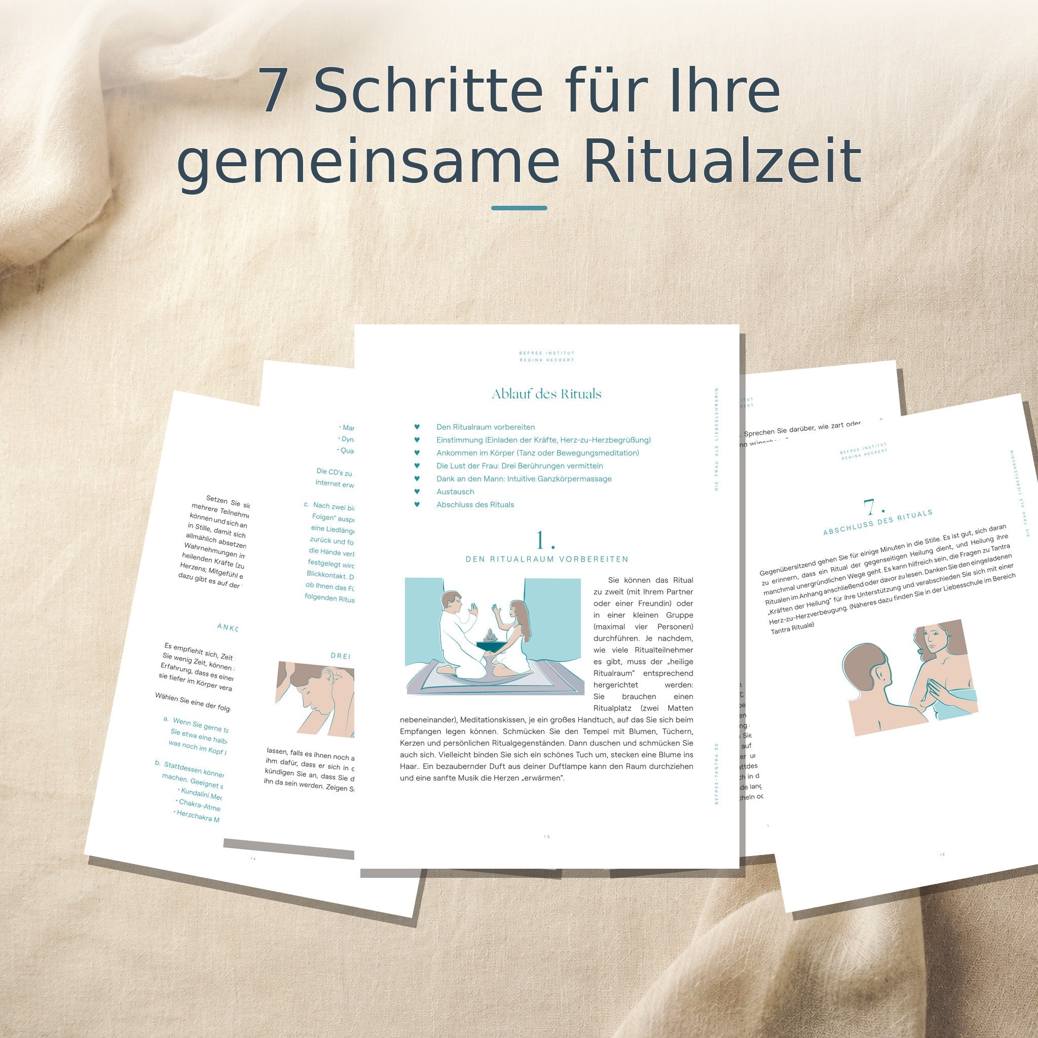 Geöffnete bebilderte PDF mit dem siebenstufigen Tantra-Ritual