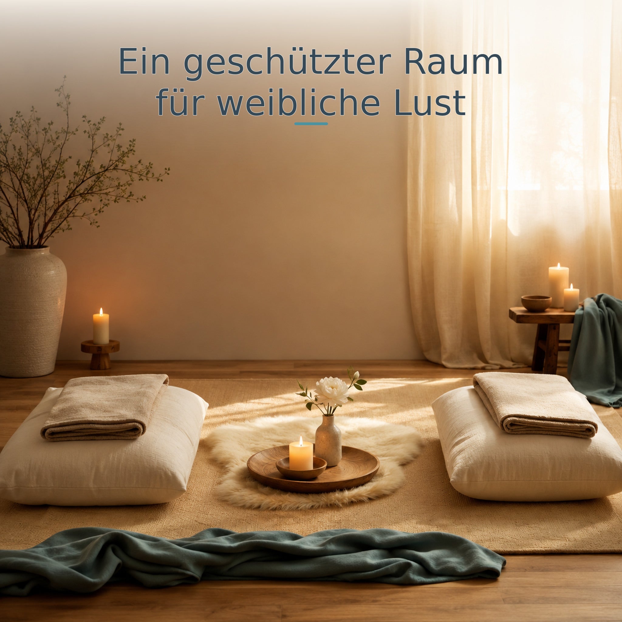 Vorbereiteter Tantra-Ritualraum für eine bewusste Paarbegegnung