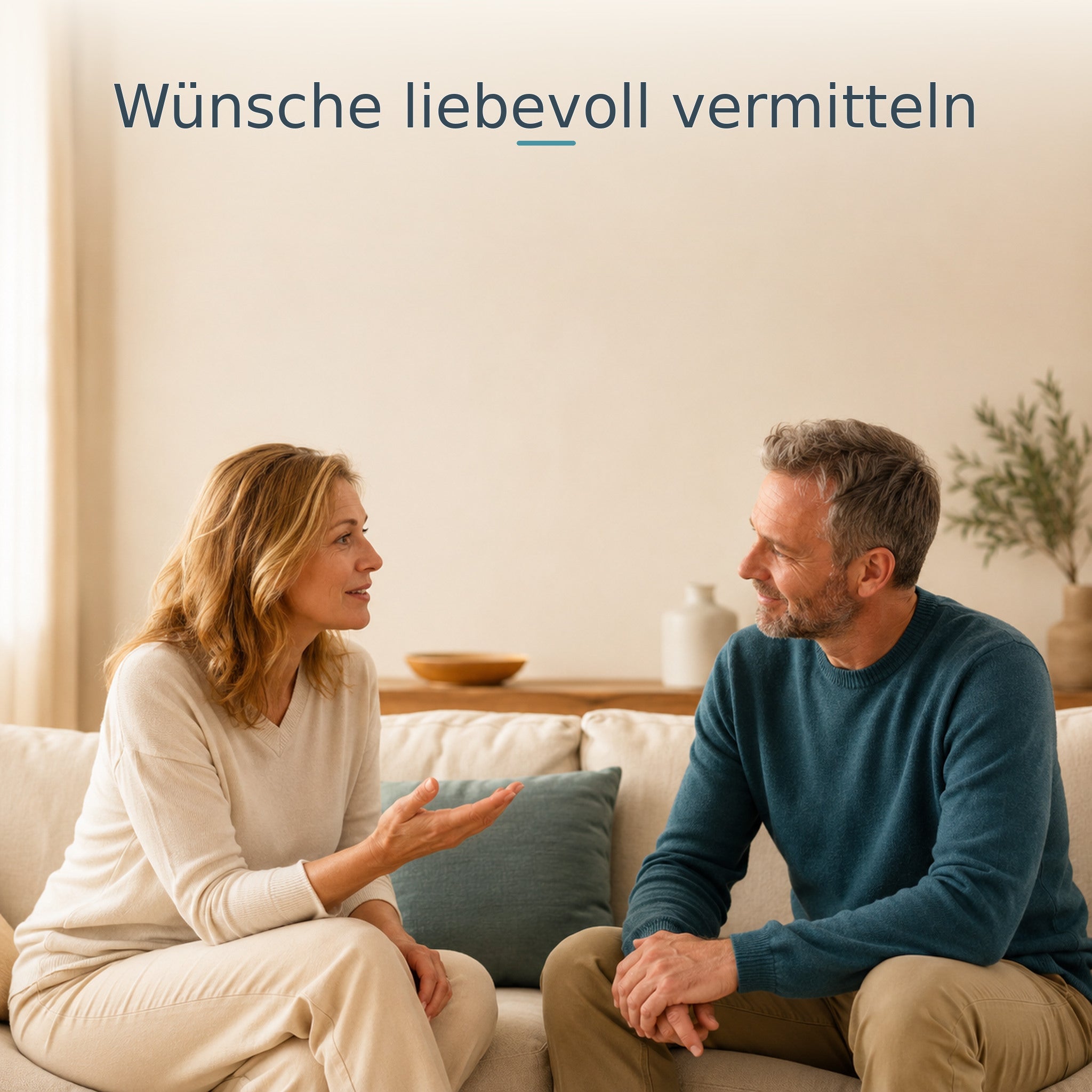 Paar spricht achtsam über weibliche Lust und persönliche Wünsche