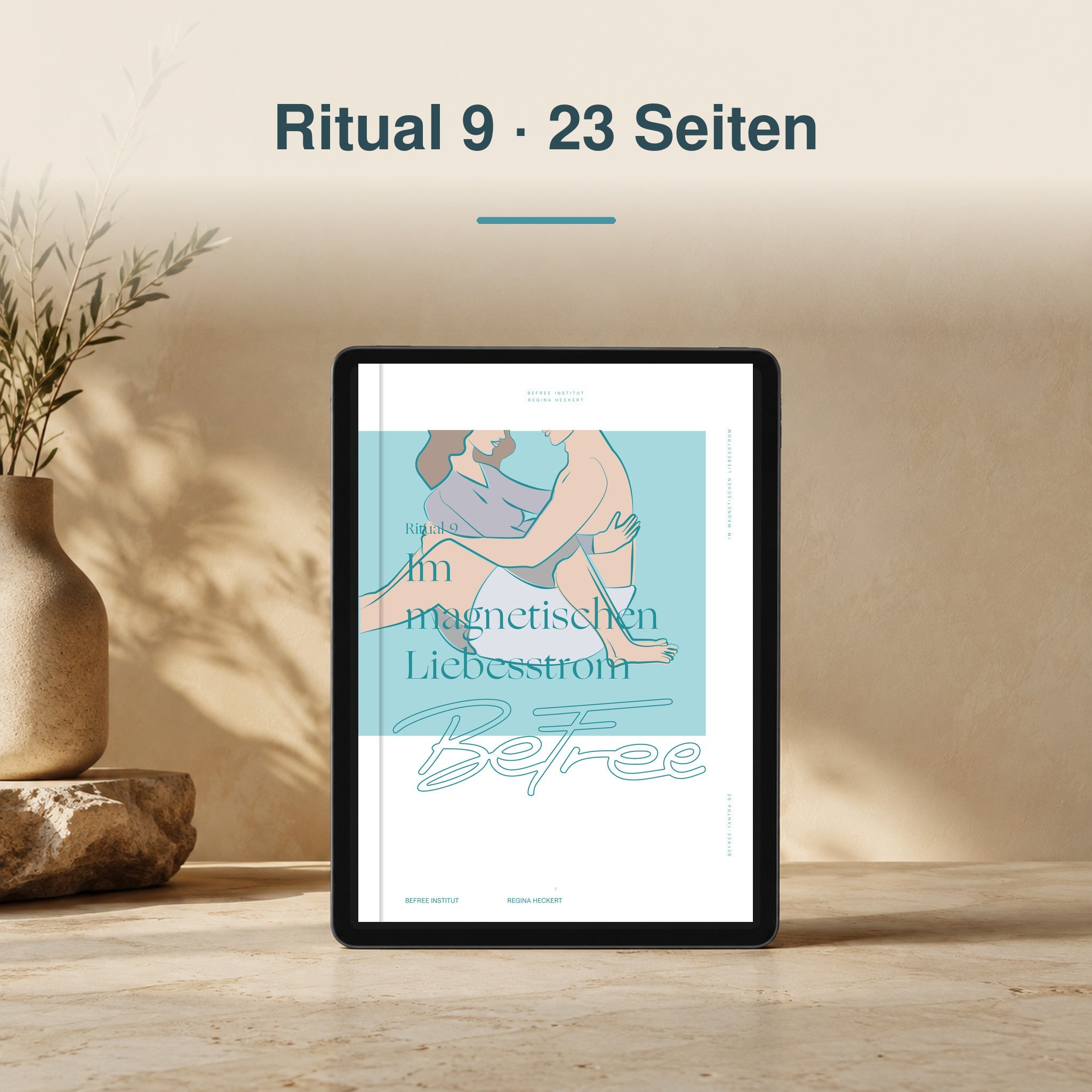 PDF „Im magnetischen Liebesstrom“ auf einem Tablet-Mock-up