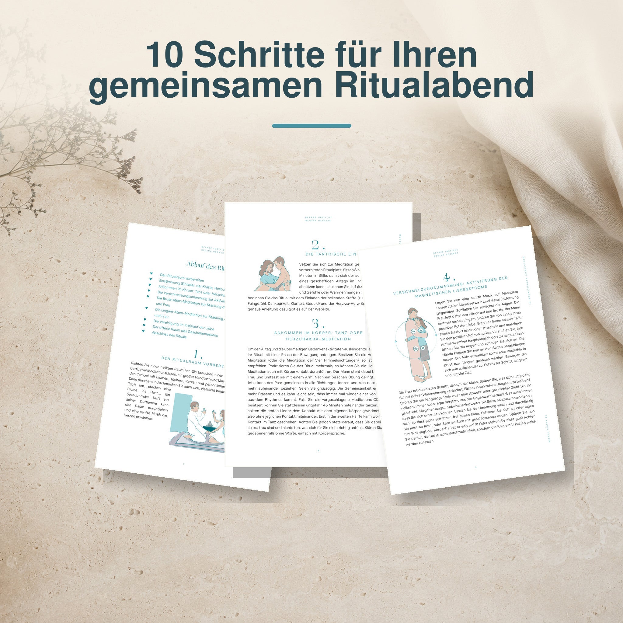 Geöffnete bebilderte PDF mit dem Ablauf des Tantra-Rituals
