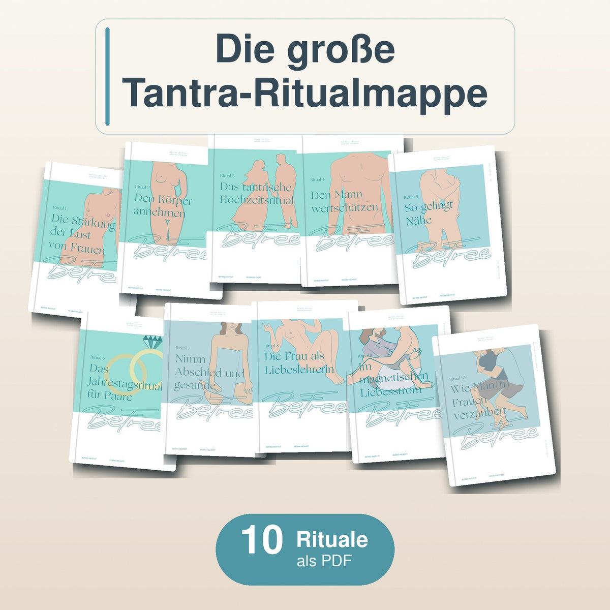 Produktcover der großen BeFree Ritualmappe mit allen zehn Tantra-Ritualen
