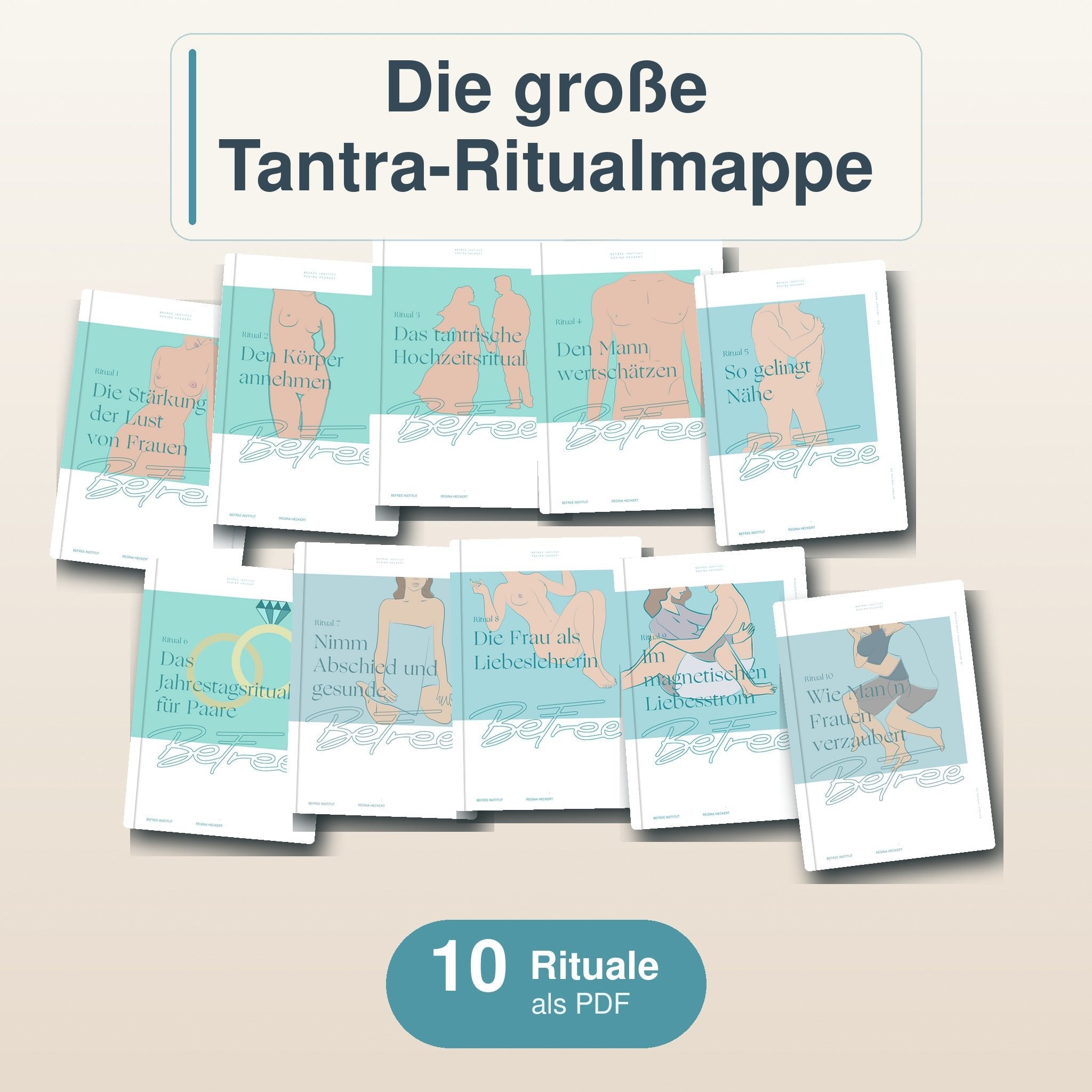 Produktcover der großen BeFree Ritualmappe mit allen zehn Tantra-Ritualen