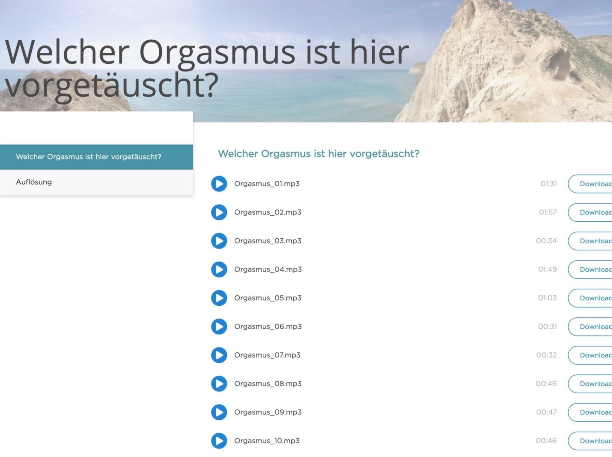 Welcher Orgasmus ist hier vorgetäuscht?  10 Orgasmus-Aufnahmen von Frauen
